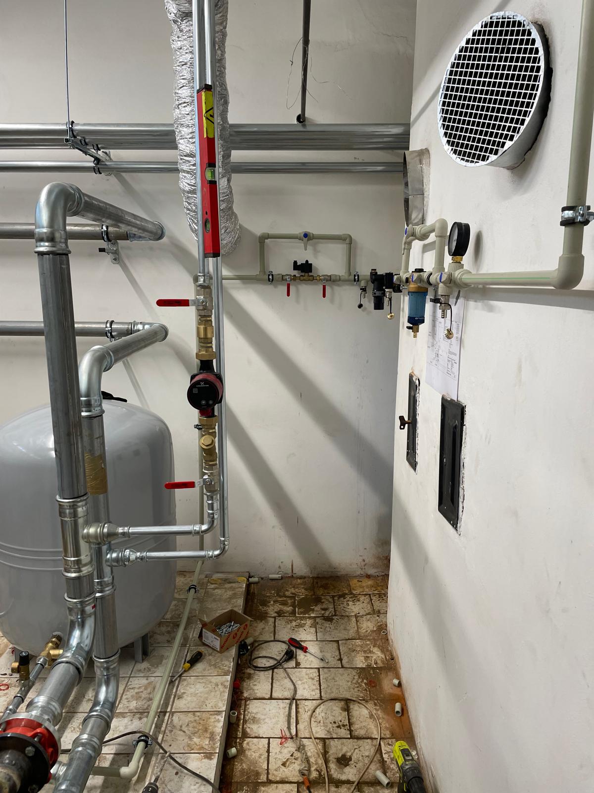 Dokončená instalace kondenzačního kotle